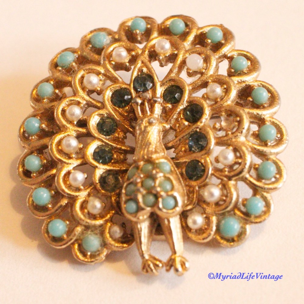 Etsy GV127 Peacock brooch 5CR